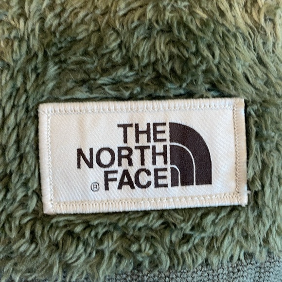 NORTHFACE Furry Fleece Green Cozy Warm Knit Midweight Osito Fuzzy Zip Up Vest M - Picture 8 of 10